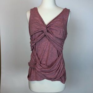 Deletta Anthropologie Pink Wrap Knot top | medium